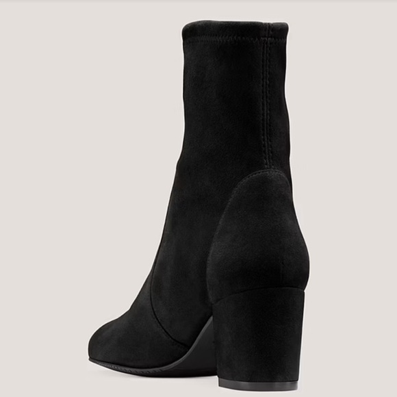 New. Stuart Weitzman Yuliana 60 Stretch Suede Ankle Boots in Black Size 8.5 - Picture 2 of 9